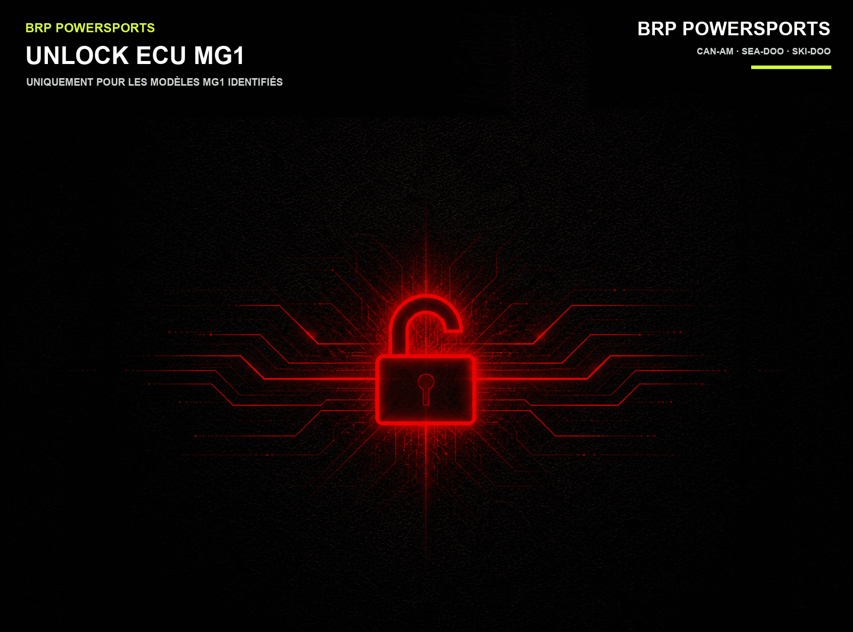 Déverrouillage ECU Bosch MG1 · BRP Powersports